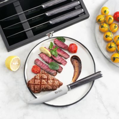 4 Piece Pakkawood Steak Knife Set
