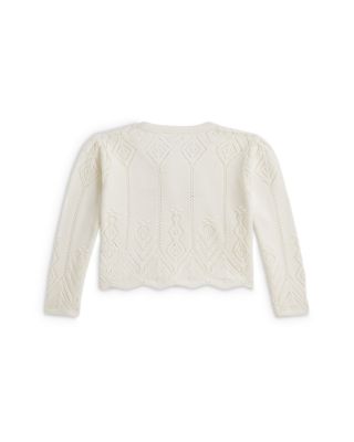 Girls' Embroidered Pointelle Knit Cardigan - Baby