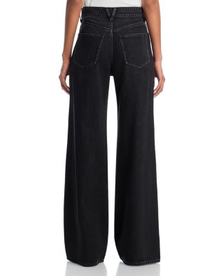 Kasey Mid Rise Wide Leg Jeans in Washed Ony