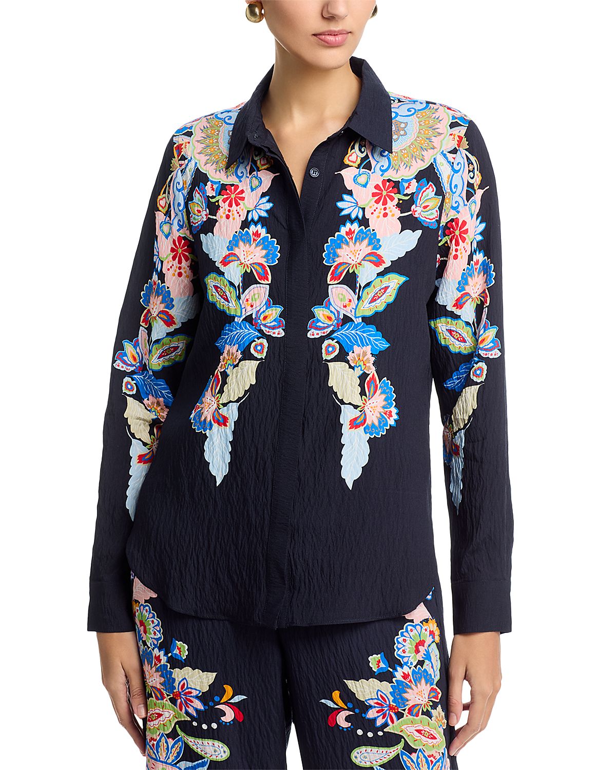 T Tahari Button Down Blouse