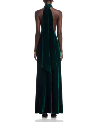 Penelope Velvet Halter Gown