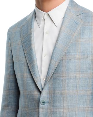 Loro Piana Fabric Wool, Silk & Linen Plaid Slim Fit Sport Coat