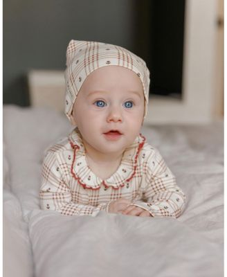 Unisex Cotton Floral Plaid Collection Footie - Baby