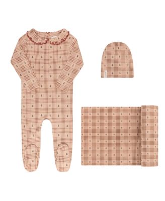 Unisex Cotton Floral Plaid Collection Take Me Home Set - Baby