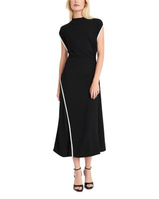 Sleeveless Draped Midi Dress