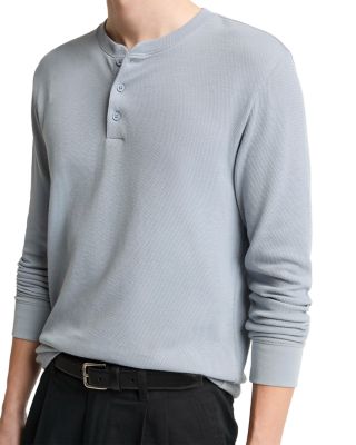 Jacquard Rib Long Sleeve Henley