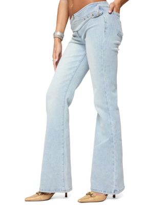  Kenza Belted Low Rise Flared Jeans
