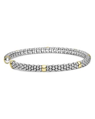 18K Yellow Gold & Sterling Silver Signature Caviar Mini Versa Torque Bracelet  