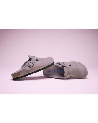 Women's Boston Suede Soft Footbed Clogs