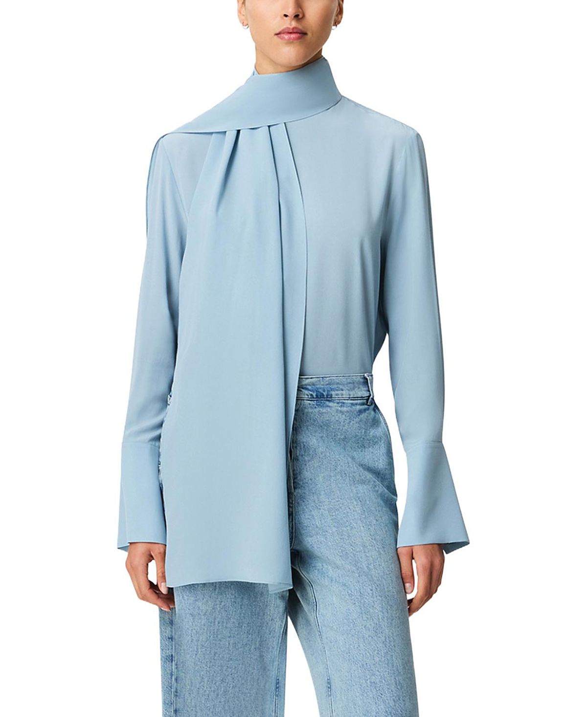 Another Tomorrow Signature Bow Blouse