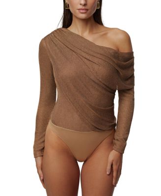  Opulent Metallic Bodysuit