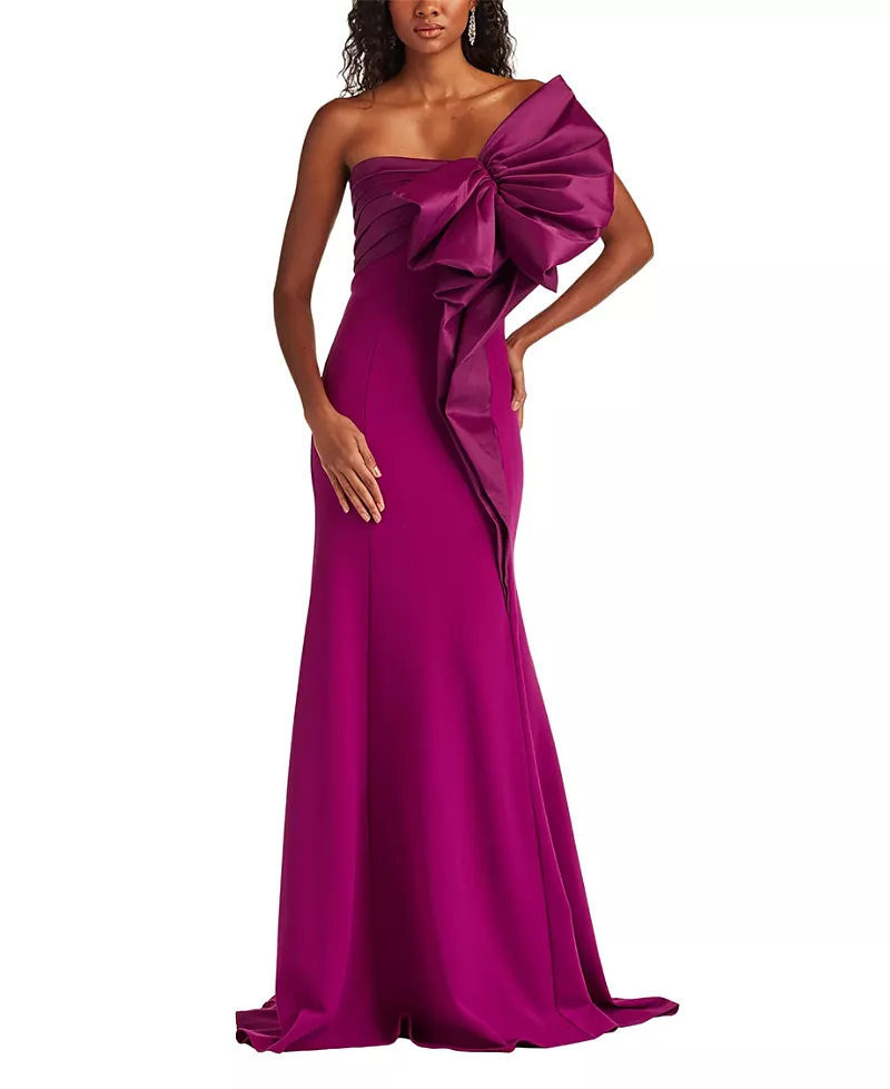 Tadashi Shoji Breton Sculpted Bow Gown