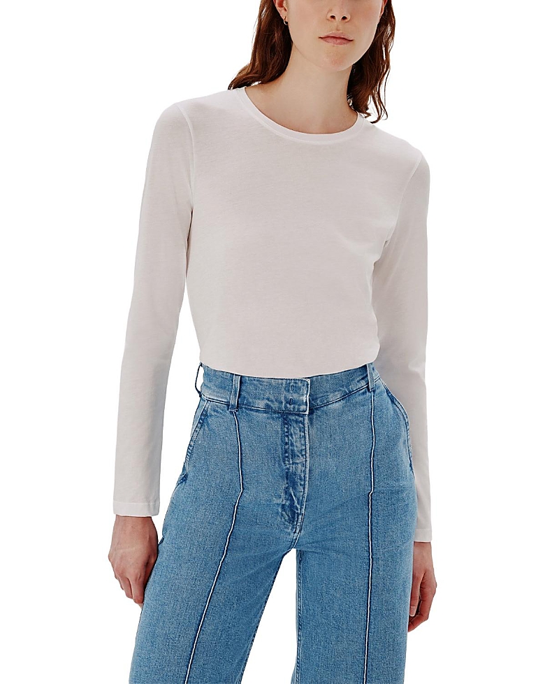 Another Tomorrow Long Sleeve Tee In Neutral