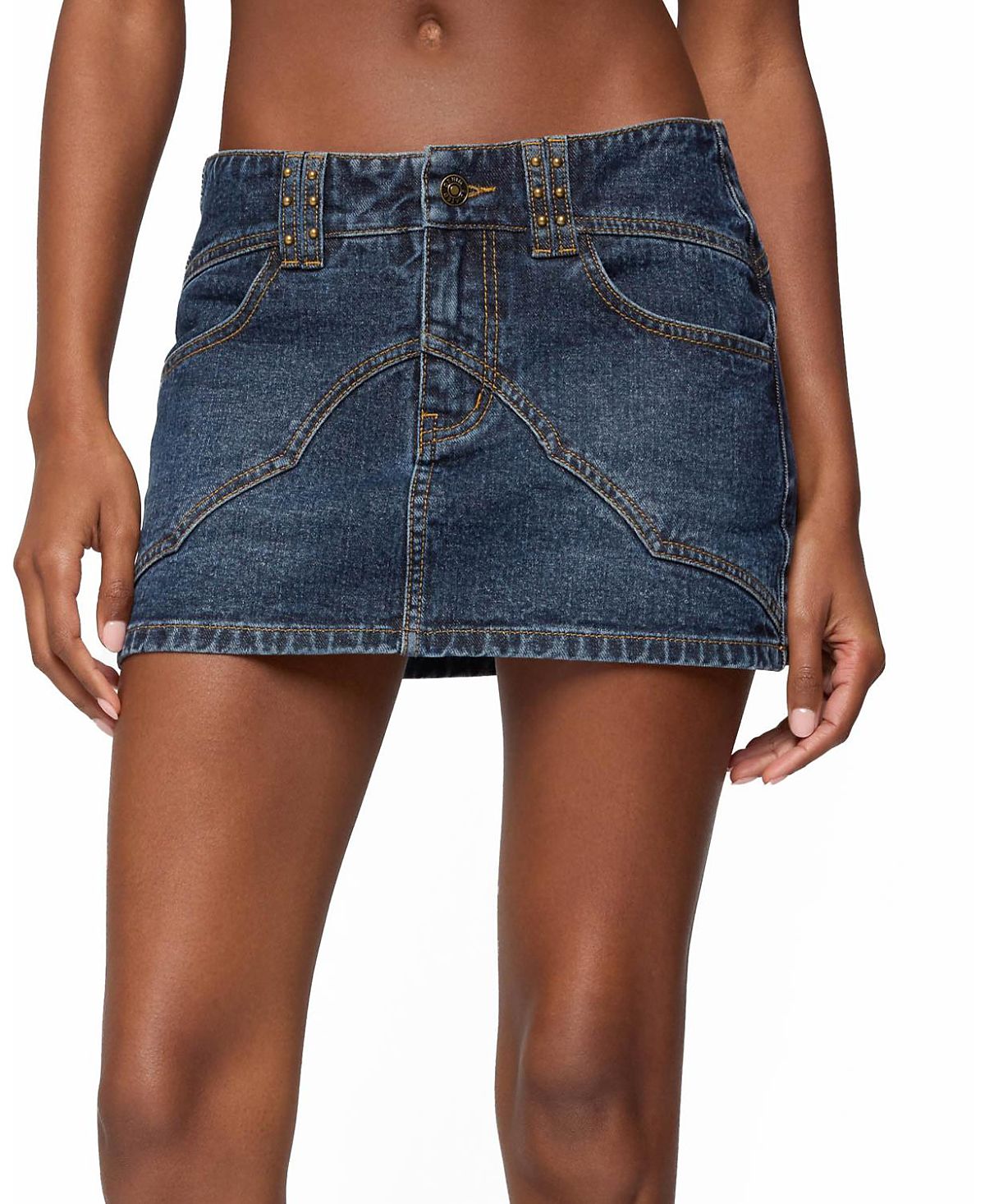 Edikted Tory Western Denim Mini Skirt
