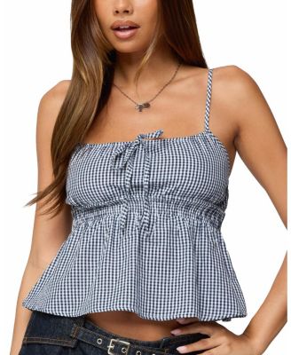 Zahara Gingham Babydoll Top