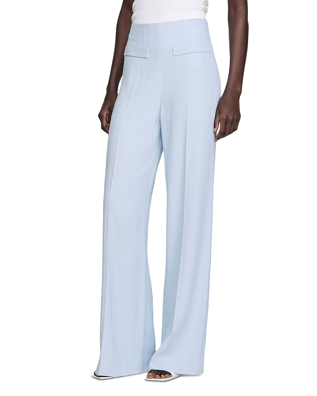 Sandro Concorde Stripe Sequin Pants