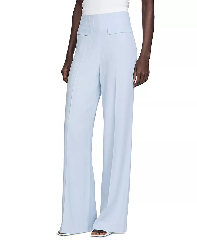 Sandro Concorde Stripe Sequin Pants