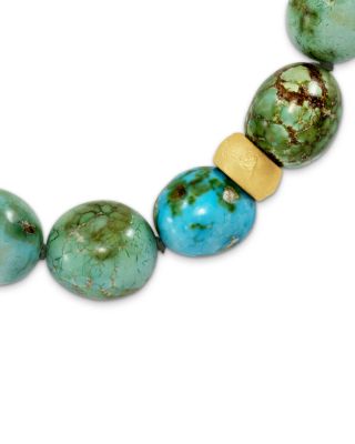 18K Yellow Gold Sonoran Turquoise Bead Bracelet