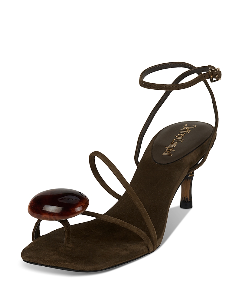 Jeffrey Campbell Women's Carnelian Suede Ankle Strap Sandals