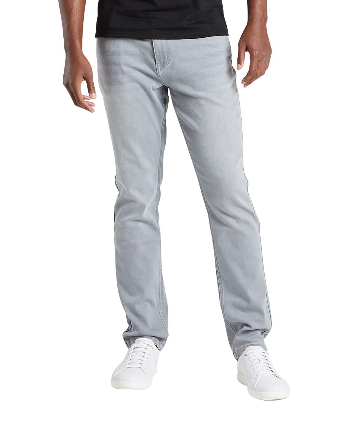 Mugsy Men's Classic Fit Jeans Signature Stretch Denim Gray Light Wash