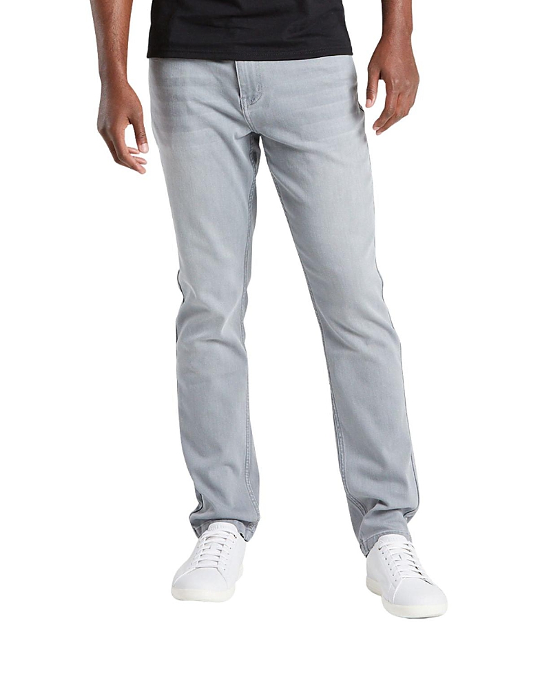 Mugsy Men's Classic Fit Jeans Signature Stretch Denim Gray Light Wash