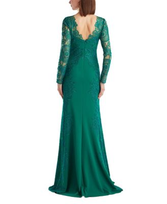  Regal Embroidered Timepiece Lace Gown