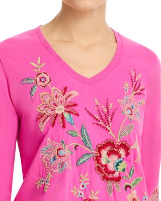 Three Quarter Sleeve Traounto V Neck Tee