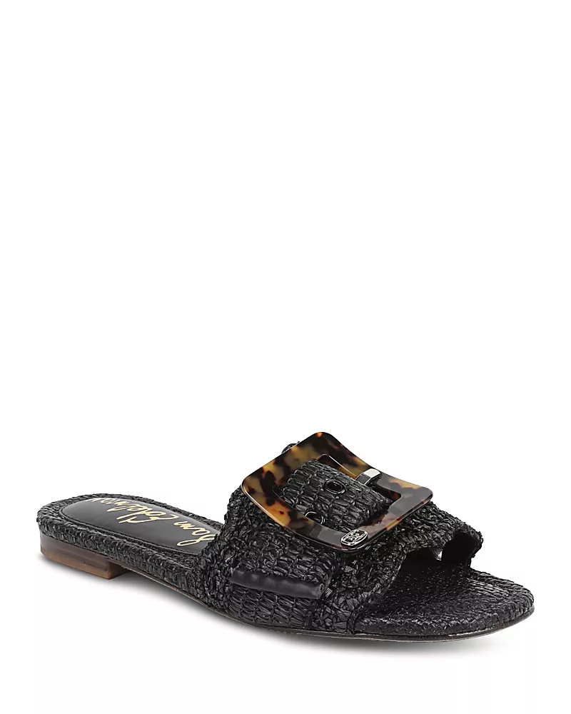 Sam Edelman Women's Bambi Buckled Woven Slide Sandals