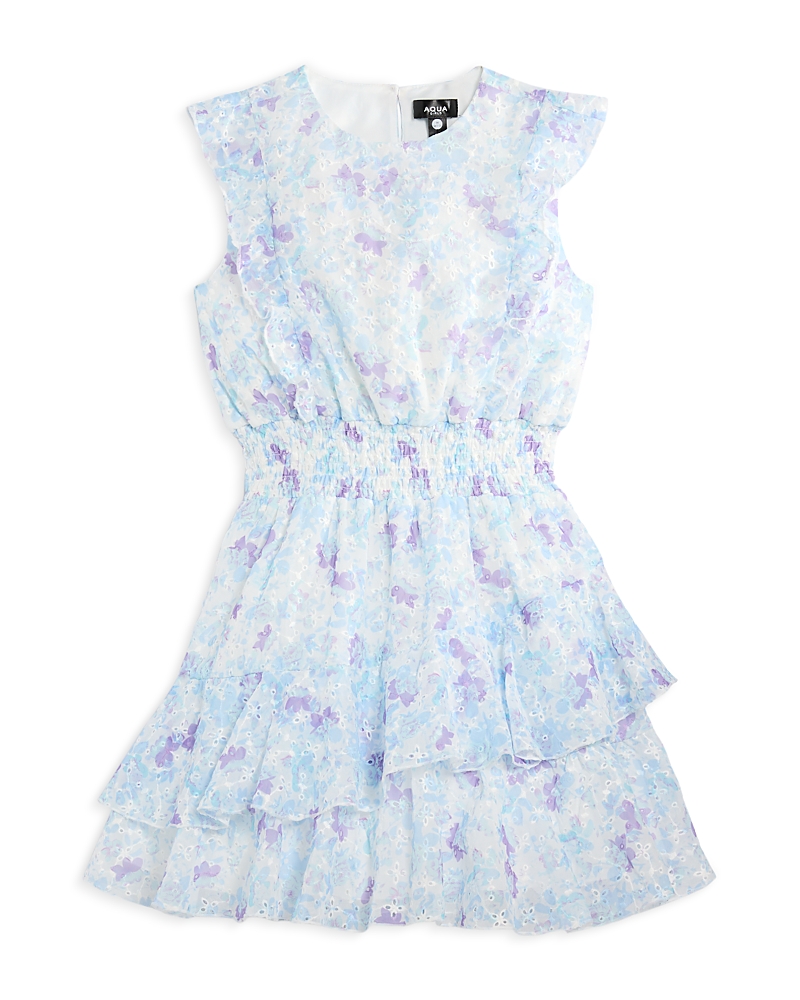 Aqua Girls' Ruffle Eyelet Mini Dress - Toddler - Exclusive