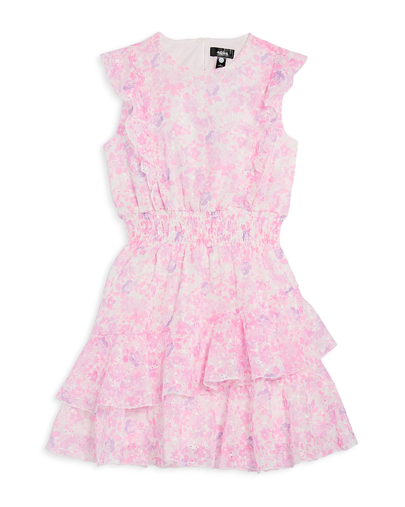 Aqua Girls' Ruffle Eyelet Mini Dress - Toddler - Exclusive