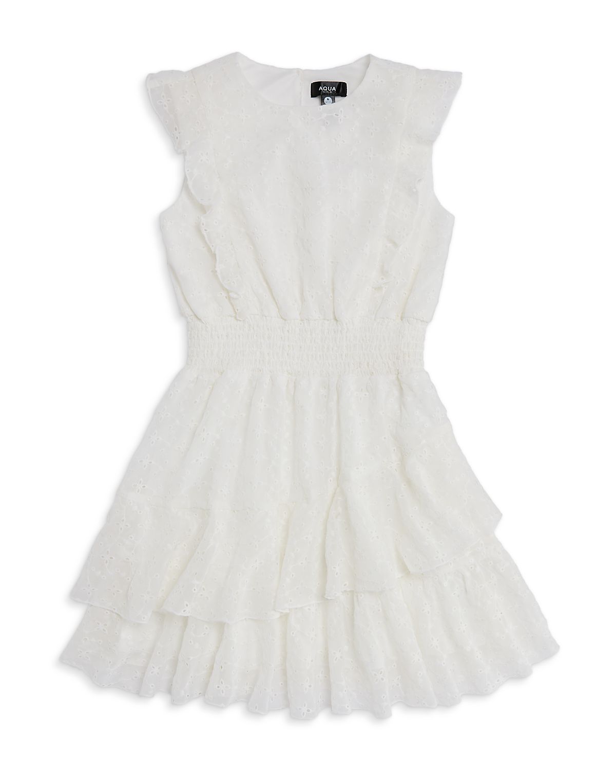 Aqua Girls' Ruffle Eyelet Mini Dress - Toddler - Exclusive
