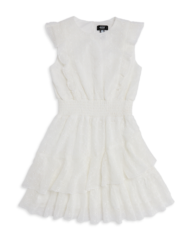 Aqua Girls' Ruffle Eyelet Mini Dress - Toddler - Exclusive
