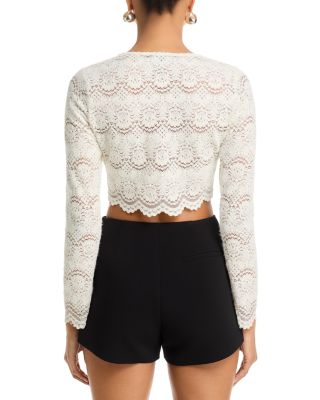 Crop Lace Cardigan Sweater - Exclusive 