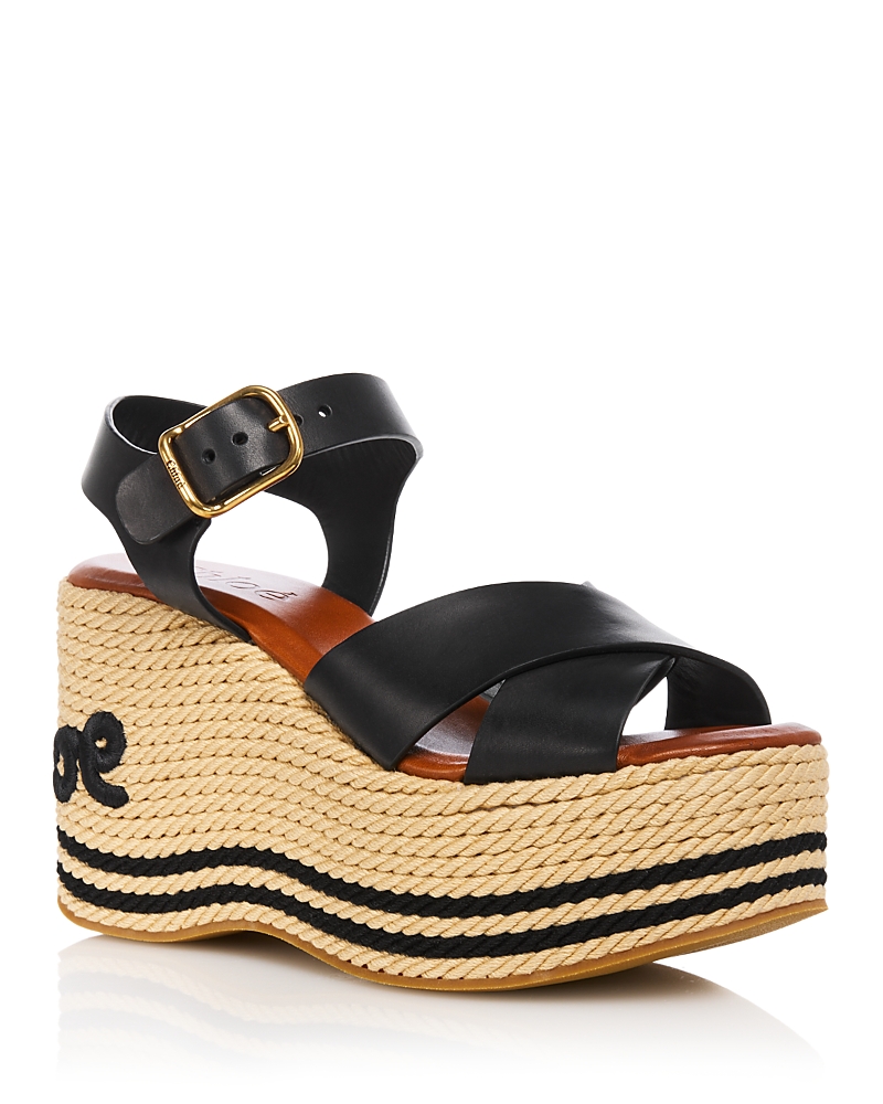 Chloe Women's Sand Platform Wedge Sandals
