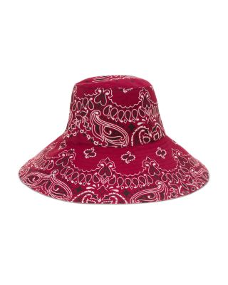 Capeline Paisley Cotton Button Hat