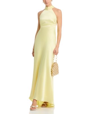 Sleeveless Satin Gown - Exclusive