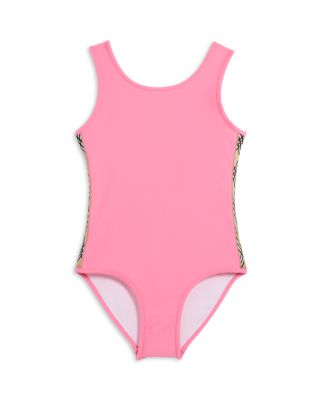 Girls Tirza Check Trim Swimsuit - Big Kid