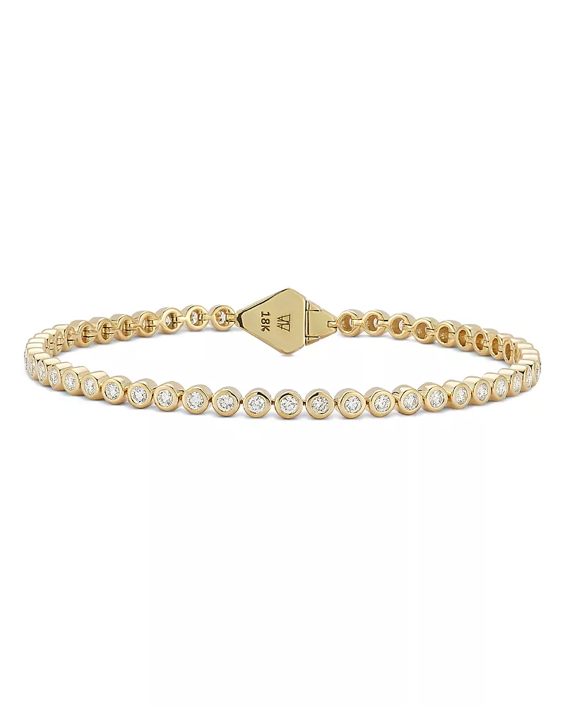 Walters Faith 18K Yellow Gold Diamond Classic Bezel Set Bracelet