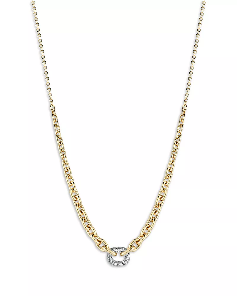 Walters Faith 18K Yellow Gold Diamond Morrell Graduated Link Necklace, 16