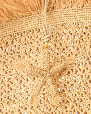 Raffia Starfish Bag Charm 