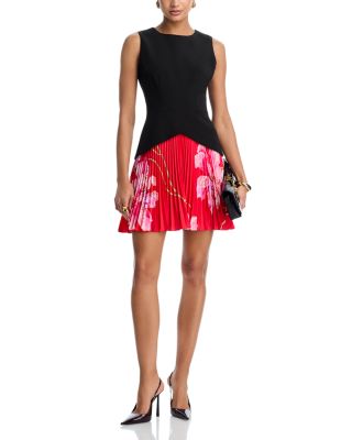 Haddy Printed Pleated Minidress