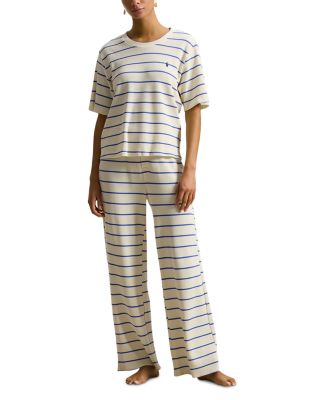 Striped Tee and Pants Pajama Set