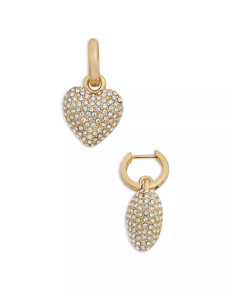 Roxanne Assoulin Pave Puffy Heart Earrings
