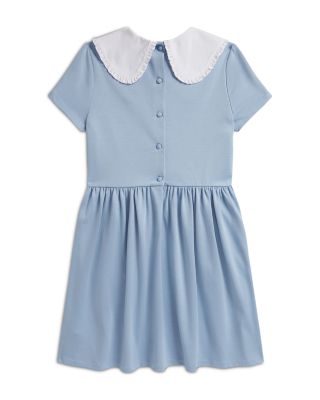 Girls' Blueberry Collar Stretch Ponte Dress - Big Kid