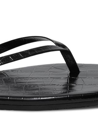 Women's Lily Animal Print Square Toe Flip Flops