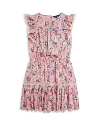 Girls' Floral Slub Cotton Top & Skirt Set - Big Kid