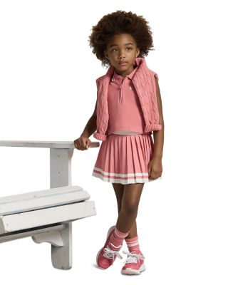 Girls' Striped Pleated Skort - Little Kid