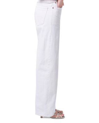 Arc High Rise Loose Wide Leg Jeans in Chalk White