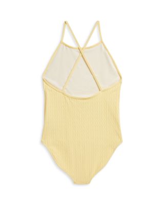 Girls' Mini Cable Jacquard One Piece Swimsuit - Big Kid