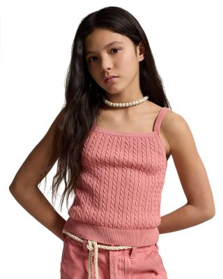 Girls' Mini Cable Cotton Tank Top - Big Kid